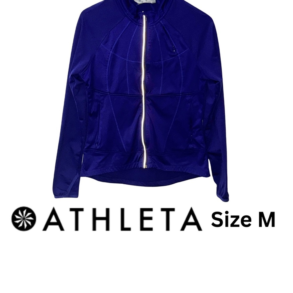 Athleta Women's Jacket Twilight Run Blue Lightweight Size M EUC